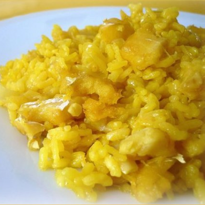 ARROZ CON CEBOLLA Y BACALAO